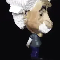 Albert Einstein turned left